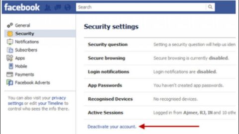 كيف يمكن إغلاق حساب الفيس بوك نهائياً