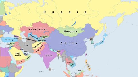 كم عدد الدول في القارة الآسيوية