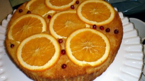 طريقة عمل كيكة شرائح البرتقال