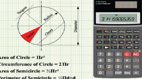 قانون مساحة نصف قطر الدائرة