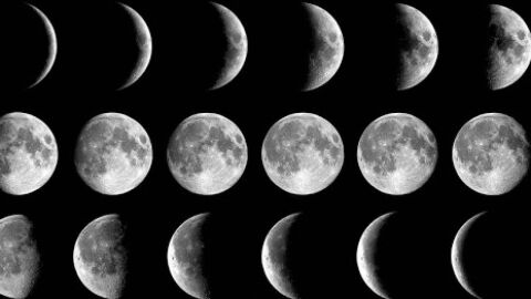 بحث حول مراحل تولد القمر