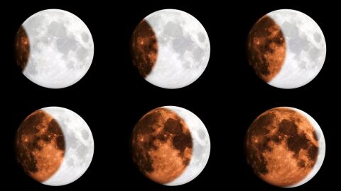 مراحل تطور القمر