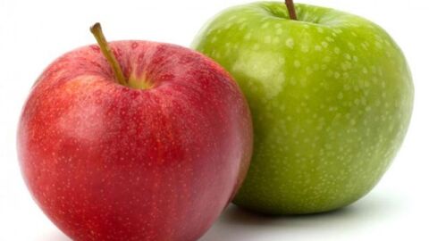 الفرق بين التفاح الأخضر والأحمر