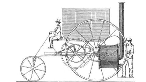 أول من صنع عربة بخارية