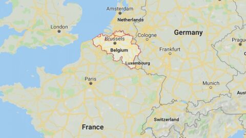 أين تقع بلجيكا على الخريطة