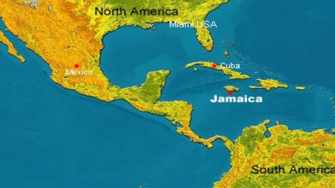 أين تقع جامايكا على الخريطة