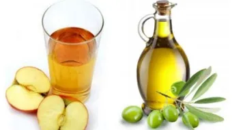 خل التفاح وزيت الزيتون