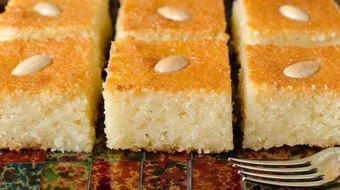 بسبوسة من غير قشطة