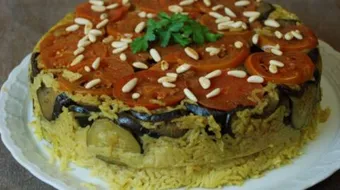 طريقة مقلوبة الباذنجان