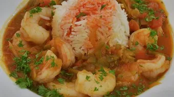 طريقة طبخ الروبيان مع الأرز