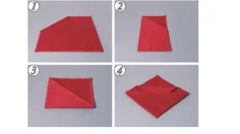 كيفية طي مناديل القهوة