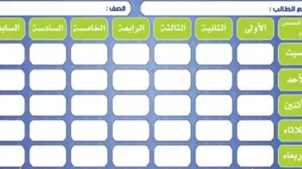 طريقة عمل جدول مدرسي