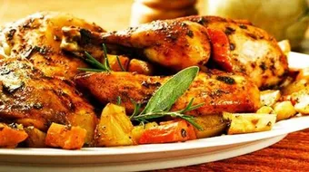 طريقة عمل صينية خضار بالدجاج