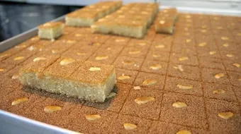 طريقة عمل البسبوسة بالقشطة والزبادي