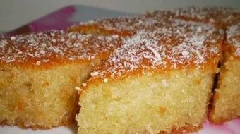 طريقة عمل البسبوسة بالزبادي وجوز الهند