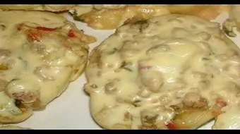 طريقة عمل دجاج بالقشطة والجبن