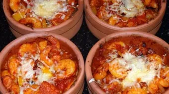 طريقة عمل طاجن الجمبري والسبيط