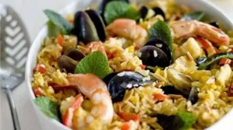 طريقة تحضير أرز بالجمبري والسبيط