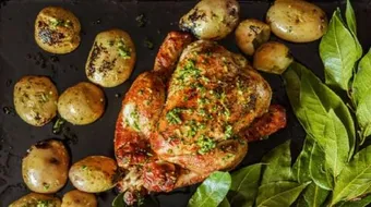 طريقة تبهير الدجاج بالفرن