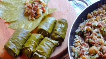 طريقة حشو ورق العنب