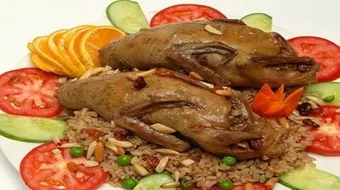 طريقة عمل حشو الحمام بالأرز