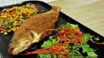 عمل سمك مشوي بالفرن