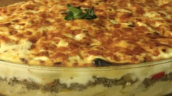 عمل معكرونة بشاميل باللحمة المفرومة