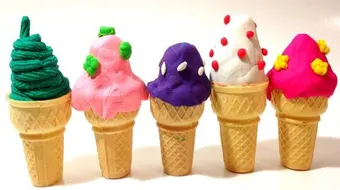 صنع آيس كريم بالصلصال