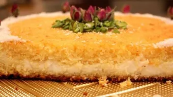 طريقة ومكونات البسبوسة بالقشطة