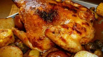 طريقة الدجاج في أكياس الفرن