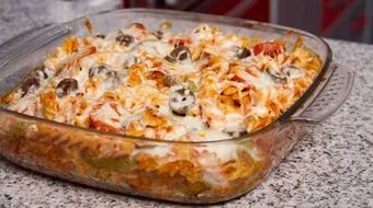 طريقة بيتزا المعكرونة