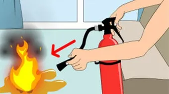 خطوات استخدام طفاية الحريق