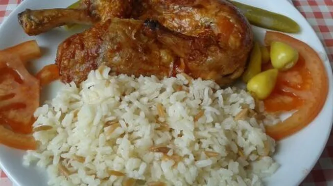 طريقة عمل أرز على دجاج لبناني