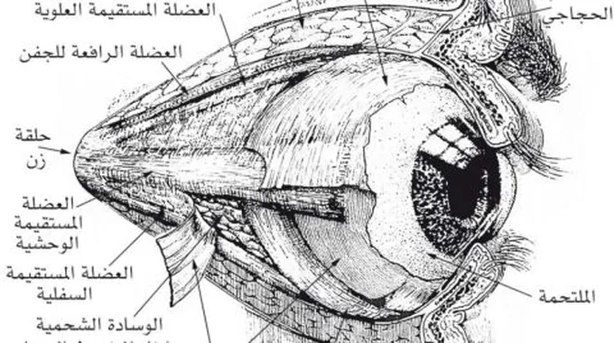 مكونات العين الداخلية والخارجية