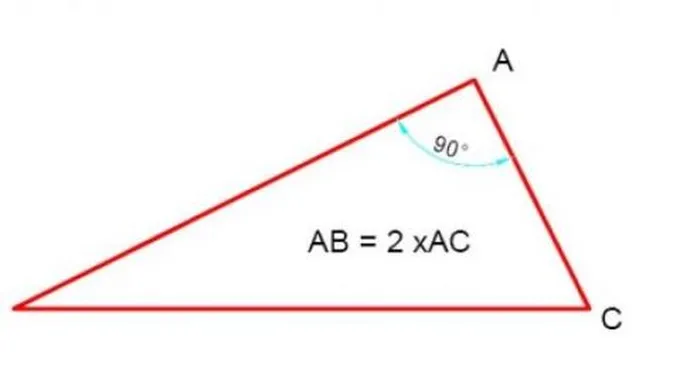 قانون مساحة المثلث قائم الزاوية