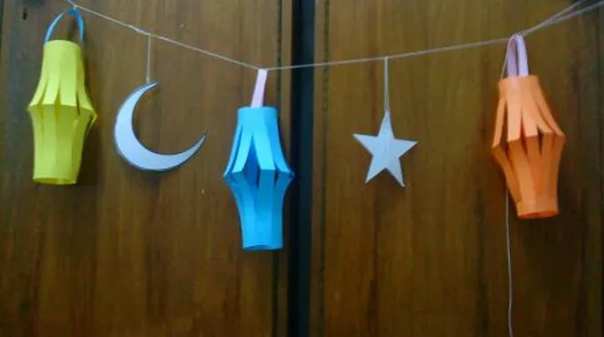 صنع فانوس رمضان بالورق