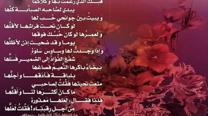 اجمل الشعر الغزلي